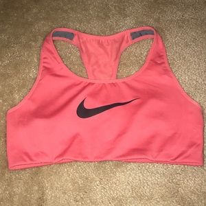 Pink nike sports bra